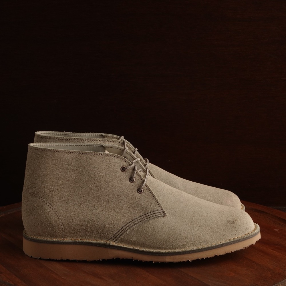 Red Wing Chukka Boots Mens SZ 10 D Beige Weekender Mohave Suede Ankle 2nds NWOB